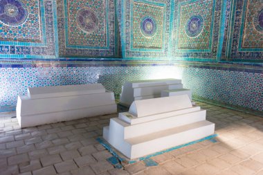Semerkand, Özbekistan - Şah-i-Zinda Semerkant, Özbekistan. Semerkand 'ın bir parçasıdır - Kültür Kavşağı Dünya Mirası Alanı.