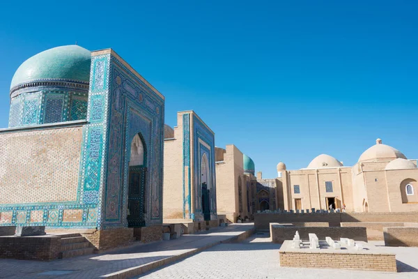 Semerkand, Özbekistan - Şah-i-Zinda Semerkant, Özbekistan. Semerkand 'ın bir parçasıdır - Kültür Kavşağı Dünya Mirası Alanı.