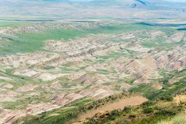 Kakheti, Gürcistan - Steppe manzara David Gareja manastırı kompleksi. Gürcistan 'ın Kakheti şehrinde ünlü bir tarihi yer..