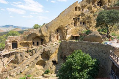 Kakheti, Gürcistan - David Gareja manastır kompleksi. Gürcistan 'ın Kakheti şehrinde ünlü bir tarihi yer..