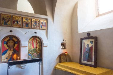 Kakheti, Gürcistan - David Gareja manastır kompleksi. Gürcistan 'ın Kakheti şehrinde ünlü bir tarihi yer..