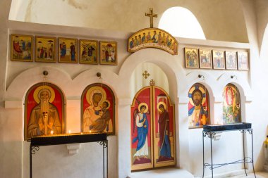 Kakheti, Gürcistan - David Gareja manastır kompleksi. Gürcistan 'ın Kakheti şehrinde ünlü bir tarihi yer..