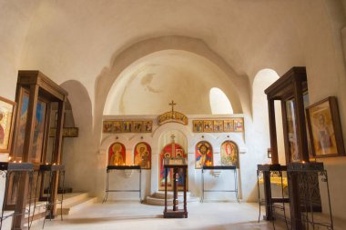 Kakheti, Gürcistan - David Gareja manastır kompleksi. Gürcistan 'ın Kakheti şehrinde ünlü bir tarihi yer..