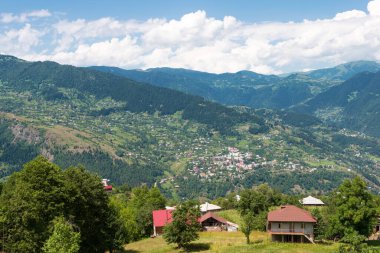 Khulo, Georgia - Khulo şehrinin güzel dağları. Khulo, Adjara, Georgia 'da ünlü bir manzara..