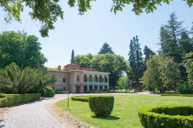 Telavi, Georgia - Alexander Chavchavadze Müzesi. Telavi, Kakheti, Gürcistan 'da ünlü bir tarihi site..