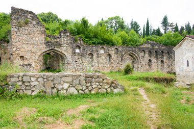 Telavi, Georgia - Ikalto Manastırı. Telavi, Kakheti, Gürcistan 'da ünlü bir tarihi site..