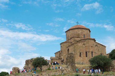 Mtskheta, Gürcistan - Jvari Manastırı, Mtskheta, Mtianeti, Gürcistan. Mtskheta 'nın Dünya Mirası Anıtları' nın bir parçasıdır..