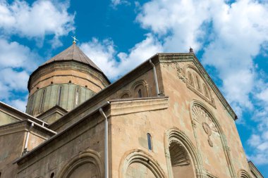 Mtskheta, Gürcistan - Mtskheta, Mtianeti, Gürcistan 'daki Svetitskhoveli Katedrali. Mtskheta 'nın Dünya Mirası Anıtları' nın bir parçasıdır..