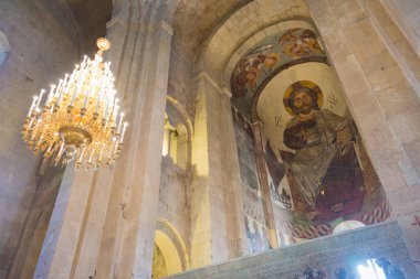 Mtskheta, Gürcistan - Mtskheta, Mtianeti, Gürcistan 'daki Svetitskhoveli Katedrali. Mtskheta 'nın Dünya Mirası Anıtları' nın bir parçasıdır..