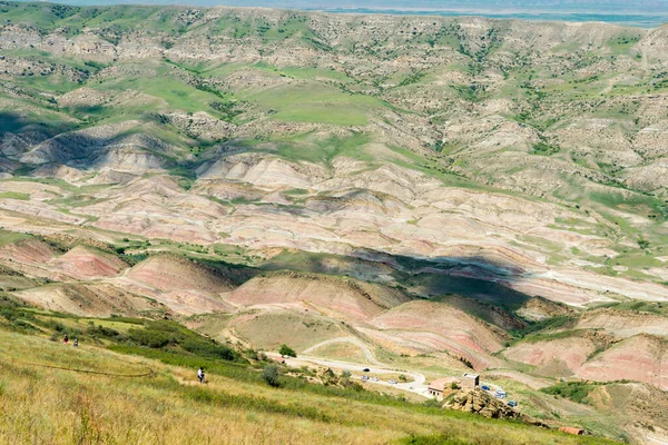 Kakheti, Gürcistan - Steppe manzara David Gareja manastırı kompleksi. Gürcistan 'ın Kakheti şehrinde ünlü bir tarihi yer..