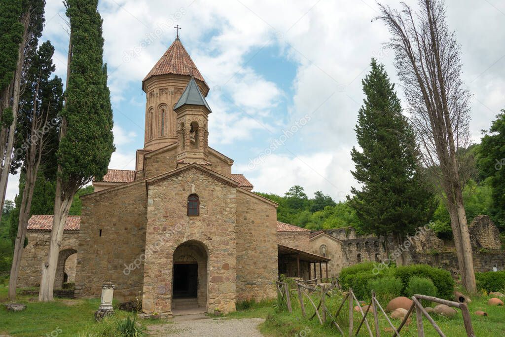 Telavi, Georgia - Ikalto Monastery. a famous Historic site in Telavi, Kakheti, Georgia.