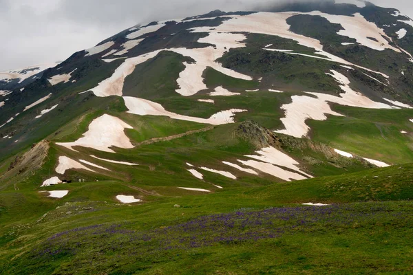 Mestia Georgia Hiking Trail Leading Mestia Koruldi Lakes Famous Landscape — Stock Photo, Image