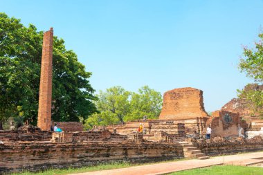Ayutthaya, Tayland - WAT MAHAThat Ayutthaya, Tayland. Dünya Mirası Bölgesi - Ayutthaya Tarihi Kenti.