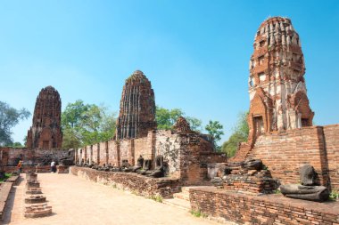 Ayutthaya, Tayland - WAT MAHAThat Ayutthaya, Tayland. Dünya Mirası Bölgesi - Ayutthaya Tarihi Kenti.