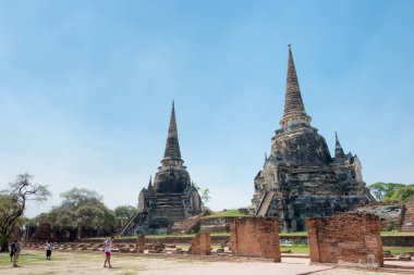 Ayutthaya, Tayland - WAT PHRASISANPETH, Ayutthaya, Tayland. Dünya Mirası Bölgesi - Ayutthaya Tarihi Kenti.