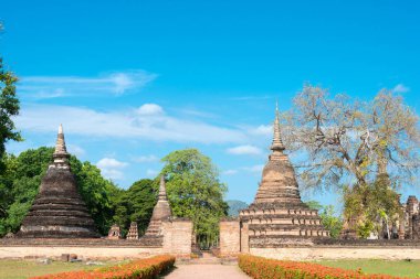 Sukhothai, Tayland - Sukhothai Tarih Parkı, Sukhothai, Tayland 'da Wat Mahathat. Sukhothai ve Associated Historic Towns Dünya Mirası Bölgesi 'nin bir parçasıdır..