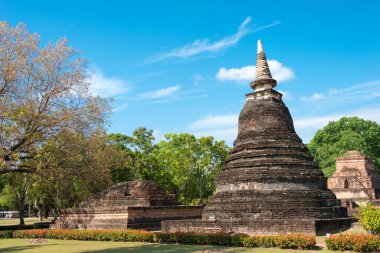 Sukhothai, Tayland - Sukhothai Tarih Parkı, Sukhothai, Tayland 'da Wat Mahathat. Sukhothai ve Associated Historic Towns Dünya Mirası Bölgesi 'nin bir parçasıdır..