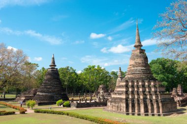 Sukhothai, Tayland - Sukhothai Tarih Parkı, Sukhothai, Tayland 'da Wat Mahathat. Sukhothai ve Associated Historic Towns Dünya Mirası Bölgesi 'nin bir parçasıdır..