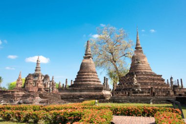 Sukhothai, Tayland - Sukhothai Tarih Parkı, Sukhothai, Tayland 'da Wat Mahathat. Sukhothai ve Associated Historic Towns Dünya Mirası Bölgesi 'nin bir parçasıdır..