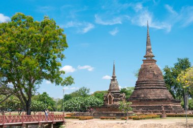 Sukhothai, Tayland - Wat Sra Sri Sukhothai Tarih Parkı, Sukhothai, Tayland. Sukhothai ve Associated Historic Towns Dünya Mirası Bölgesi 'nin bir parçasıdır..