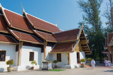 Chiang Mai, Tayland - Wat Phra that Si Chom Thong Worawihan, Chom Thong District, Chiang Mai, Tayland. Manastır aslında 15. yüzyılda inşa edildi..