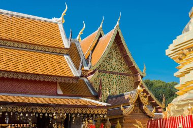 Chiang Mai, Tayland - Wat Phrathat Doi Suthep, Chiang Mai, Tayland. Tapınak ilk olarak 1383 yılında inşa edildi..