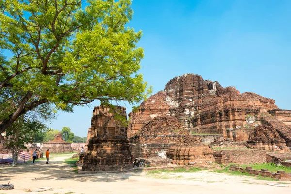 Ayutthaya, Tayland - WAT MAHAThat Ayutthaya, Tayland. Dünya Mirası Bölgesi - Ayutthaya Tarihi Kenti.