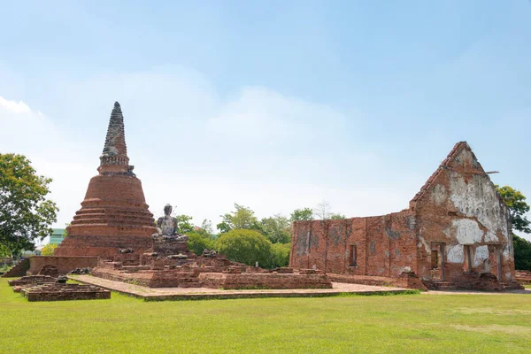 Ayutthaya Thailand Wat Wora Chet Tha Ram Ayutthaya Thailand Het — Stockfoto