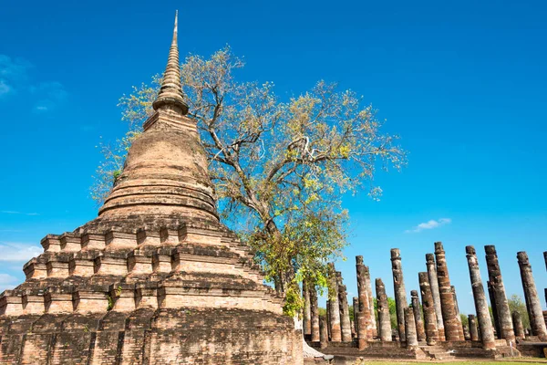 Sukhothai, Tayland - Sukhothai Tarih Parkı, Sukhothai, Tayland 'da Wat Mahathat. Sukhothai ve Associated Historic Towns Dünya Mirası Bölgesi 'nin bir parçasıdır..