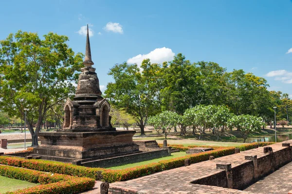 タイのスコータイ県 タイのスコータイ歴史公園 スコータイ県 タイのワット 世界遺産に登録されているスコータイ県の歴史的な町と関連する歴史的な町 — ストック写真