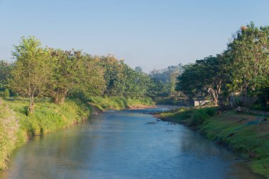 Pai, Tayland - Pai Nehri Sabah Görüşü, Mae Hong Son Eyaleti, Tayland.