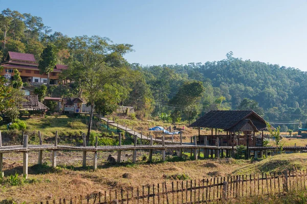 Pai, Tayland - Pai Bambu Köprüsü 'nden (Boon Ko Ku So) güzel manzara, Mae Hong Son Eyaleti, Tayland.
