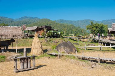 Pai, Tayland - Pai Bambu Köprüsü 'nden (Boon Ko Ku So) güzel manzara, Mae Hong Son Eyaleti, Tayland.
