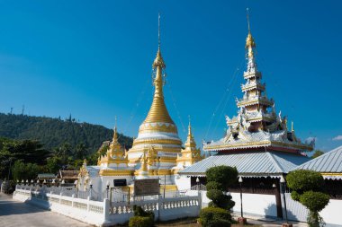 Mae Hong Son, Tayland - Wat Chong Klang ve Wat Chong Kham Mae Hong Son, Tayland.