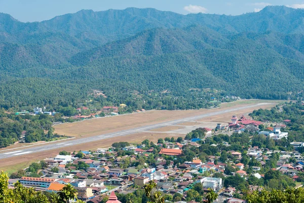 Mae Hong Son Thailandia Vista Dall Aeroporto Mae Hong Son — Foto Stock