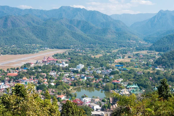 Mae Hong Son Tailandia Mae Hong Son Town Vista Desde — Foto de Stock