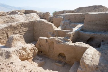 Panjakent, Tacikistan - Antik Panjakent 'in arkeolojik alanı. Tacikistan, Panjakent 'te ünlü bir tarihi mekan..