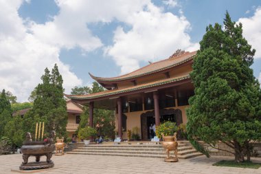 Dalat, Vietnam Truc Lam Zen Manastırı. Dalat, Vietnam 'da ünlü bir tarihi mekan..
