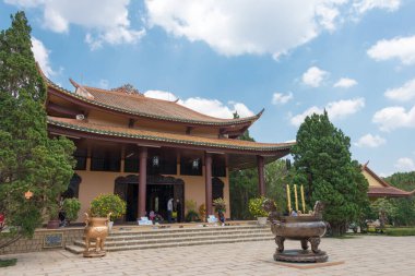Dalat, Vietnam Truc Lam Zen Manastırı. Dalat, Vietnam 'da ünlü bir tarihi mekan..