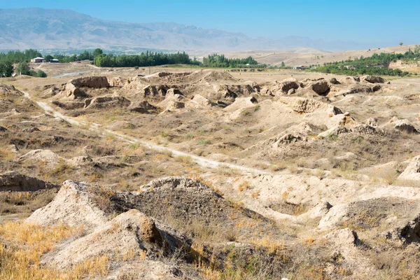 Panjakent, Tacikistan - Antik Panjakent 'in arkeolojik alanı. Tacikistan, Panjakent 'te ünlü bir tarihi mekan..