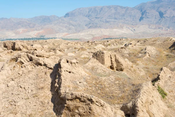 Panjakent, Tacikistan - Antik Panjakent 'in arkeolojik alanı. Tacikistan, Panjakent 'te ünlü bir tarihi mekan..