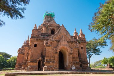 Bagan, Myanmar - Bagan Arkeolojik Alanı ve Anıtları. Mandalay Bölgesi, Myanmar 'daki ünlü Budist harabeleri. Dünya Mirası Sitesi 'nin bir parçası..