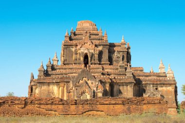 Bagan, Myanmar - Bagan Arkeolojik Alanı ve Anıtları. Mandalay Bölgesi, Myanmar 'daki ünlü Budist harabeleri. Dünya Mirası Sitesi 'nin bir parçası..