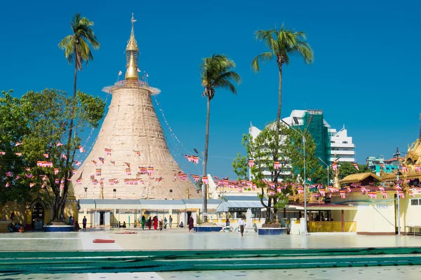 Yangon Myanmar Pagoda Botataung Situs Bersejarah Terkenal Yangon Myanmar — Stok Foto