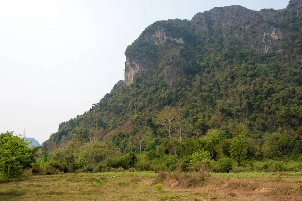 Vang Vieng Laos Naturbild Von Vang Vieng Eine Berühmte Landschaft — Stockfoto