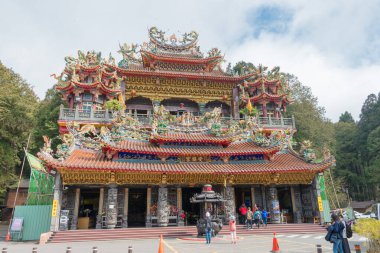 Chiayi County, Tayvan - Alishan Shouzhen Tapınağı Alishan Ulusal Sahne Bölgesi, Chiayi County, Tayvan. Tapınak ilk olarak 1945 'te inşa edildi..