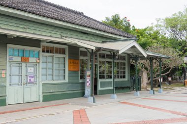 Chiayi, Tayvan - Chiayi, Tayvan 'daki Beimen Tren İstasyonu. Alishan Orman Demiryolu 86 km 'lik dar bir demiryolu ağına sahiptir..