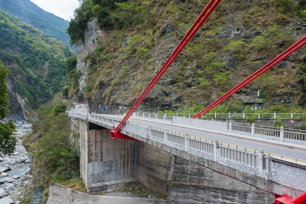 Hualien Taiwan Ponte Cimu Parque Nacional Taroko Ponto Turístico Famoso — Fotografia de Stock