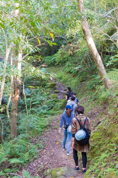 Hualien Taiwan Mar 2020 Caminhantes Zhuilu Old Road Parque Nacional — Fotografia de Stock