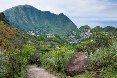 Yeni Taipei Şehri, Tayvan - Jinguashi Shinto Tapınağı 'ndan güzel manzara Jinguashi, Ruifang, New Taipei City, Tayvan.